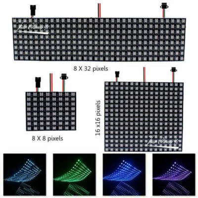 DC 5V WS2812B Addressable 8x8  8X32 LED Screen Panel SP107E Music Controller Kit - Image 1 of 4