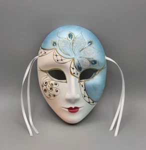 Original Venezia Carnivale Mask Italy Artist Signed Dated 2000 Wall Decor - Picture 1 of 6