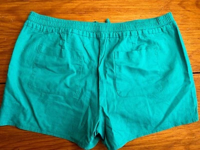 Nuevo con etiquetas Pantalones Cortos para Correr Ann Taylor LOFT Grandes Verde Cintura Elástica Lino Algodón Foto 1 de 2