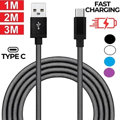USB-A To Type C Cable PD Fast Charging Cord Data Charger For Samsung 1M 2M 3M - image 1 of 4