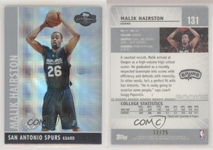 2008-09 Topps Co-Signers Silver Hyper /25 Malik Hairston #131 Rookie RC