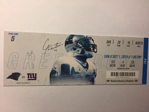 CAROLINA PANTHERS VS NEW YORK GIANTS OCTOBER 7, 2018 TICKET STUB - Picture 1 of 1