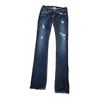 True Religion Damen Jeans Model Billy Größe 25, blau, Used Look, Made in USA