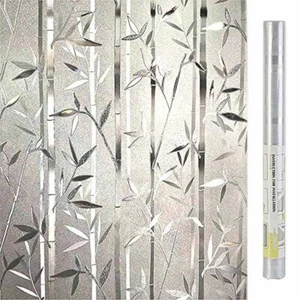 LEMON CLOUD Bamboo Window Film Stained Glass Film Frosted Privacy Window Decal D - Picture 1 of 7