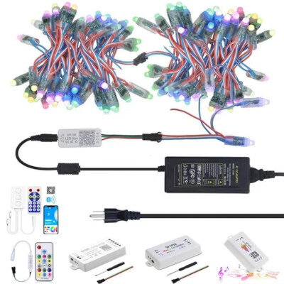 12mm WS2811 LED Pixel Addressable String Light Dream Color with Controller Power - Image 1 of 4