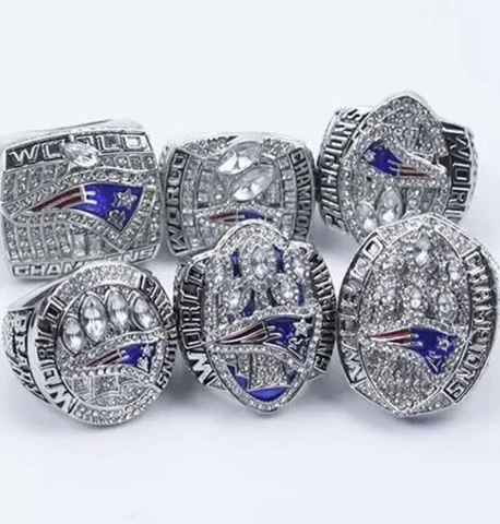 All 6-time New E‘ngland Tom Championship 'Patriots Brady Rings Set Cover