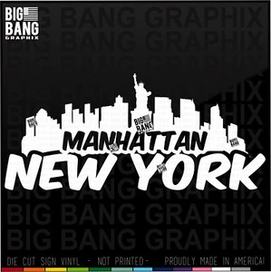 Manhattan, NY Decal Sticker New York NATIVE Home State City Born Kid Skyline USA - Picture 1 of 4