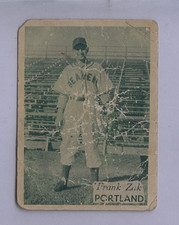 1949 Hage's Dairy Frank Zak Portland Beavers Rare Card