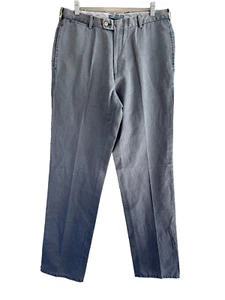 NWOT Peter Millar Mens Blue Pleated Front Chino Pant Size 34 X 36 Pockets - Picture 1 of 8