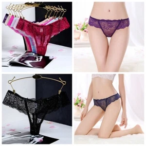 6Pc Women's Lace Panties Briefs Underwear Lingerie Knickers Thongs G-String - Picture 1 of 12