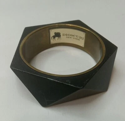 Brazalete Brazalete Dioscuri New York Tono Negro y Dorado Foto 1 de 4