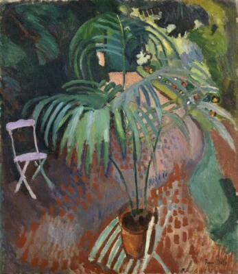 Little Palm Tree – Raoul Dufy – 1920 – Vibrant Mid-Century Modern Watercolor Art - Image 1 of 2