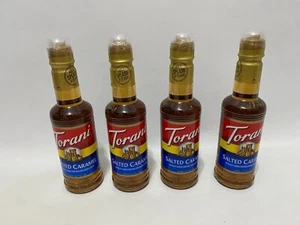 Lot (4) Torani Salted Caramel Flavored Syrup 375ml 12.7 fl oz Bottles - Picture 1 of 4
