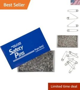 Durable Rust-Resistant Nickel-Plated Safety Pins - 1-1/2" Size 2, 1,440 Pack - Picture 1 of 6