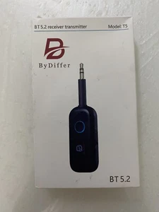 Bluetooth 5.2 Audio Transmitter Receiver for TV to 2 Headphones, ByDiffer Wir... - Picture 1 of 2