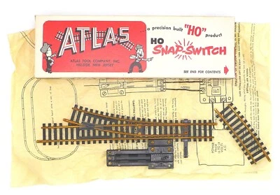 Atlas HO Snap Switch Manual Right #61 in Original Box Vintage NOS  - Image 1 of 4