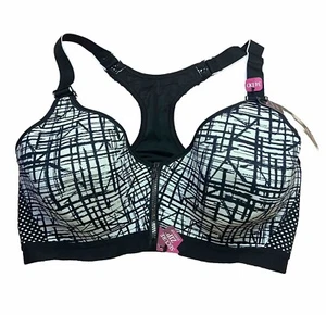 Maidenform Damen Sport BH Reißverschluss vorne Bügel Racerback Dm7991 schwarz Gr.34D/D - Bild 1 von 15