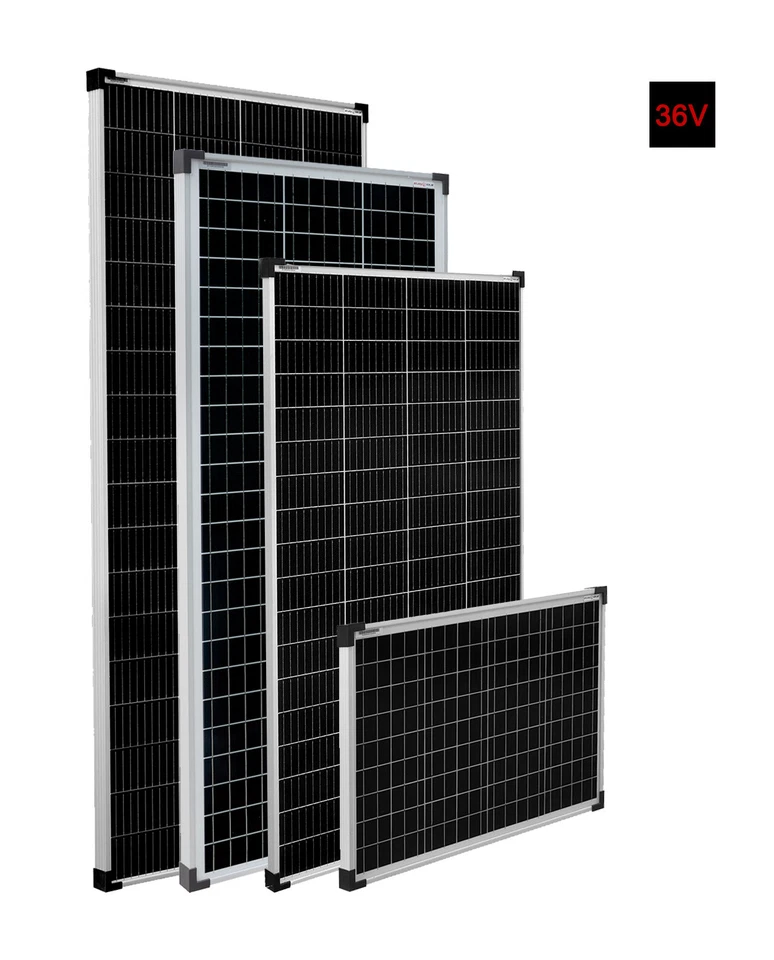 enjoy solar® Monokristallin 36V Solarmodul Mono 50W-200W für 24V-System--0%MwSt. - Bild 1 von 1