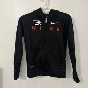Nike 3Brand Boys Zip-Up Jacket Black Sz Small Dri-Fit - Picture 1 of 3