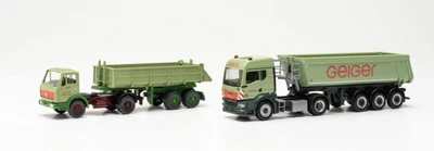 HERPA - MAN TGS TM 4x2 con volquete de 3 ejes y MERCEDES-BENZ B 4x2 con volqu... - Imagen 1 de 4