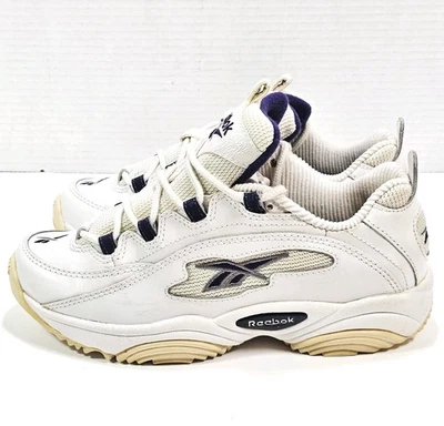 Zapatillas Mujer Reebok Talla 8.0 M Cuero Blanco 2-40500 Vintage Foto 1 de 4