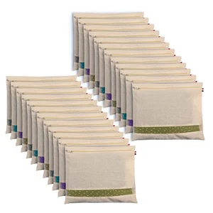 Saree Cover Clothes Organizer Dress Salwar Suit Wardrobe With Zip Cream Set of 6 - Picture 1 of 3