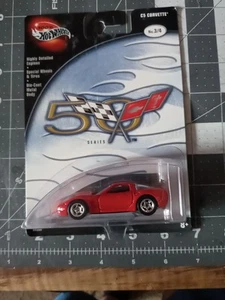 Hot Wheels 50th Chevy Corvette C5 Red Real Rider 1:64 Scale Chevrolet - Picture 1 of 11