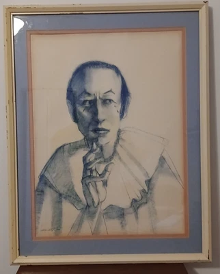 Gerald D. Fairclough firmado/fechado 1965 artista dibujo de intérprete de circo Foto 1 de 4