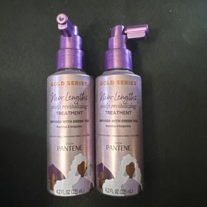 NEW! 2 Pantene Gold Series New Lengths Scalp Revitalizing Treatment Green Tea  - Picture 1 of 2