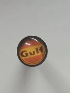 Vintage Garland BUBBLE TOP Ballpoint Pen Gulf Oil Chrome - Picture 1 of 4