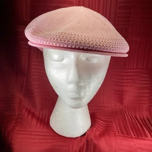 Kangol Made in the UK Tropical Ventair 504 Light Pink Flat Cap Size L No Tags - Picture 1 of 9