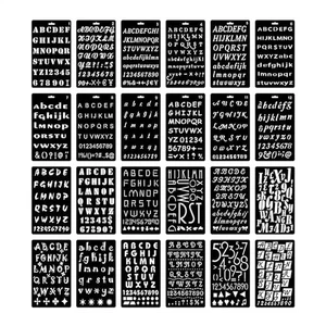 24 Stück Buchstaben-Vorlagen, weiche Kunststoff-Alphabet-Schablonen, DIY-Zeiche - Bild 1 von 8