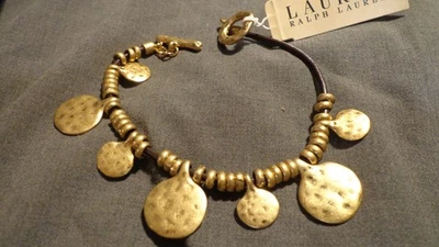 RALPH LAUREN BRACELET VINTAGE GOLD TONE OLDER STOCK - Image 1 of 4