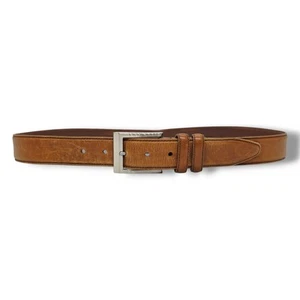 Allen Edmonds Wide Basic Belt Calfskin Leather Handcrafted USA Brown 39590 Sz 36 - Picture 1 of 7