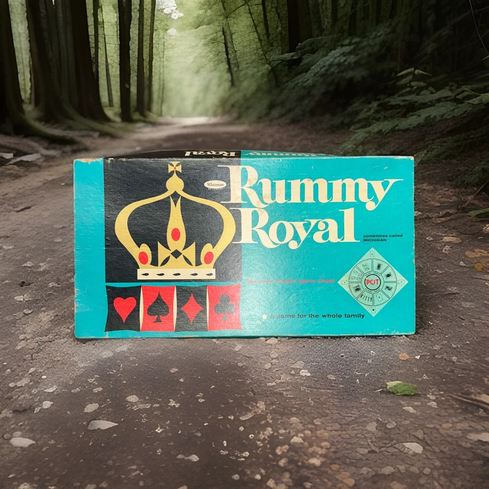 Vintage 1962 Whitman Royal Rummy Table Size Game Sheet 30" X 30" Plastic Mat. - Image 1 of 4