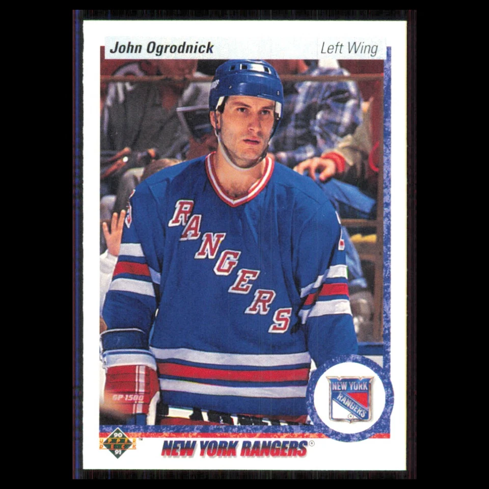 John Ogrodnick #258 1990 Upper Deck New York Rangers Hockey Card NHL NM - Image 1 of 3