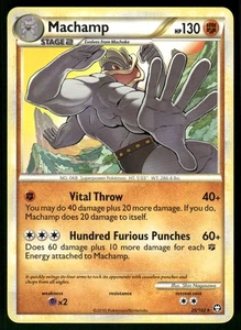 2010 Heavily Played Pokemon Machamp 26/102 HGSS Triumphant - Picture 1 of 3