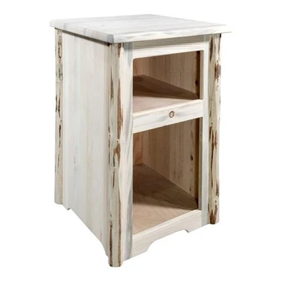 Montana Woodworks Handcrafted Transitional Wood End Table in Natural - Image 1 of 4