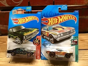 Lot of 2 Hot Wheels 2015 ‘67 Chevelle SS 396/2017 ‘69 Chevelle - Picture 1 of 15
