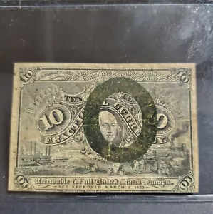 1863 10 Cents Fractional Currency Note - Picture 1 of 3