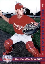 1998 Martinsville Phillies Grandstand #5 Jon Bushman St Louis Missouri MO Card
