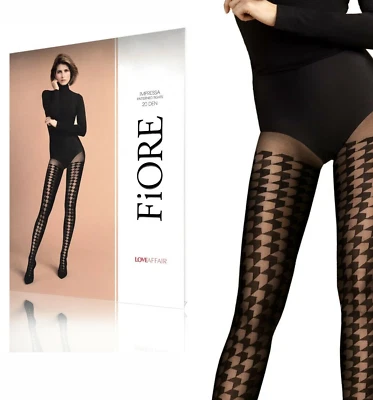 FIORE IMPRESSA Fine Tights Ladies Patterned Striped Pantyhose 20 DEN - Изображение 1 из 4