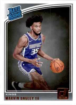 2018-19 Panini Donruss Marvin Bagley III RC Sacramento Kings #168 Rated Rookie - Image 1 of 2