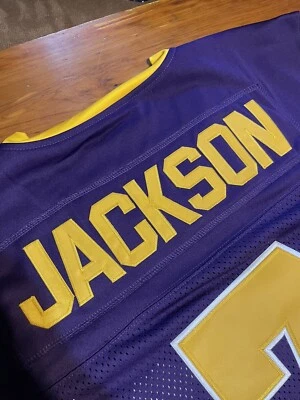 Camiseta de fútbol americano Lamar Jackson Throwback High School Ravens ~ cosida nueva con etiquetas Foto 1 de 4