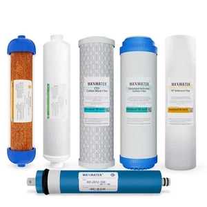 6 Stage Reverse Osmosis RO.DI Max Water Filter Replacement Set 100 GPD Membrane - Picture 1 of 13