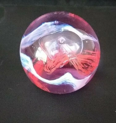 Caithness Moon Crystal Red Paperweight - Image 1 of 4