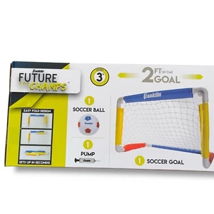 Franklin Sports Kids Mini Soccer Goal Set Portable Folding Mini Net and Ball - Picture 1 of 11