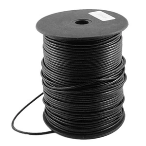 93yds/Roll Waxed Korean Polyester Cords Round Beading Threads Black String 2.0mm - Picture 1 of 1