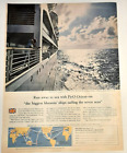 1965 P&O Orient Lines Vintage Print Ad Cruise Ship Vacation Travel Pacific Ocean