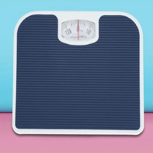Bathroom Scales Weighing Scale Body Accurate Mechanical Dial Grey/ Blue 130kg - Picture 1 of 17